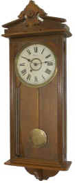New Haven Clock Co. hanging clock, "Vamoose", ca 1911. — Antique Clocks Price Guide