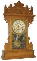 Wm. L. Gilbert Clock Co. kitchen clock, "Bass", one of the clocks in their "Fish Sets", ca 1891. — Antique Clocks Price Guide