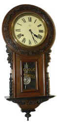 Japanese carved case, long drop regulator. — Antique Clocks Price Guide