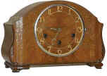 English oak mantle clock, Westminster chime. — Antique Clocks Price Guide