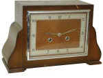 English shelf clock, 8 day, half hour gong strike, and is running. — Antique Clocks Price Guide