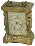 Ansonia Clock Co. miniature carriage clock, "Petite", ca 1904. — Antique Clocks Price Guide