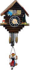 German cuckoo, jumping girl in swing. — Antique Clocks Price Guide