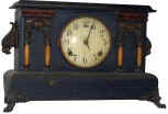 Wm. L. Gilbert Clock Co. enameled black mantle. — Antique Clocks Price Guide