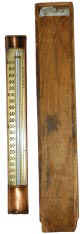 Hanging copper thermometer made by "Albert Pick and Co. Chicago". — Antique Clocks Price Guide