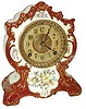 Ansonia Clock Co. porcelain cased, "Towanda", ca 1900.