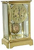 French crystal regulator signed "Medialle D'Argent, Made in France".