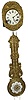 French Morbier wall clock, ca 1870.