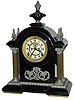 Ansonia Clock Co. enameled iron case clock, "Madeira", ca 1904.
