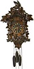 Cuckoo-Quail, rare fox and bird, 3 weight wall clock in extra nice condition.