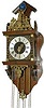 Contemporary Zandam clock, a miniature version of an early Dutch wall clock. 