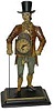 Organ Grinder metal clock.