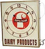 Electric clock, advertising, "Foremost Dairy Products". 