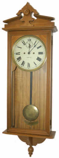 New Haven Clock Co. wall clock, "Vamoose", ca 1911, or earlier. — Antique Clocks Price Guide