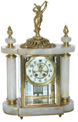 Gilbert Clock Co. crystal regulator, "Herald" ca. 1906. — Antique Clocks Price Guide