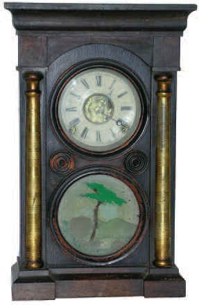 E. Ingraham and Co. early mantle clock, "Arch Column No. 1", ca. 1860. — Antique Clocks Price Guide