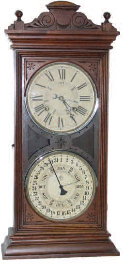 New Haven Clock Co. shelf double dial "Register", ca. 1880. — Antique Clocks Price Guide
