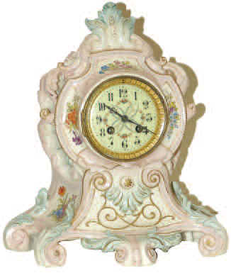 French porcelain clock decorated as only they could. — Antique Clocks Price Guide