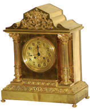 French bronze mantle clock, in a very ornate yet attractive Cathedral style case, ca 1890. — Antique Clocks Price Guide