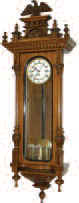 Grand Sonnerie Vienna Regulator, Ca about 1885, chimes each 15 minutes and reports the hour, either the one just past or the one coming up, depending on how you set the movement. — Antique Clocks Price Guide