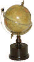French-English Globe clock, ca 1900. French lever platform movement replaced some time back, running real well. — Antique Clocks Price Guide