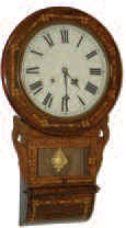 Anglo-American scroll bottom, short drop wall clock. — Antique Clocks Price Guide