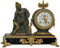 Ansonia Clock Co. figure clock, "Mercury", ca 1894. — Antique Clocks Price Guide