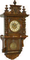 Gustav Becker wall clock in a rare case style, ca 1880. — Antique Clocks Price Guide