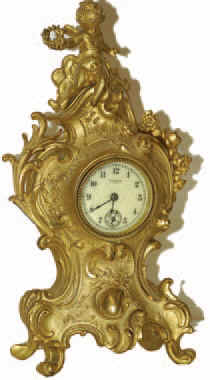 New Haven Clock Co. novelty metal cased clock, "Pavia", ca 1911. — Antique Clocks Price Guide