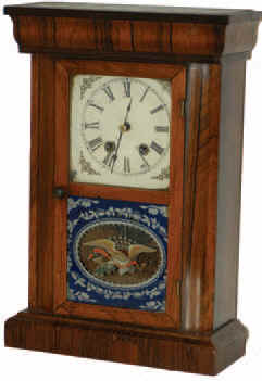 Terry Clock Co. One day reversed ogee, shelf clock, ca 1873. — Antique Clocks Price Guide