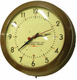 Self-Winding Clock Co., round gallery clock, ca. 1920. — Antique Clocks Price Guide