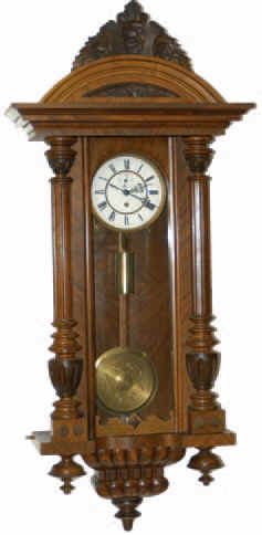 Large 1 weight Vienna Regulator, trapezoid 8 day movement signed, "UCEG", unknown to me. — Antique Clocks Price Guide