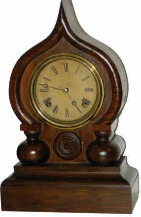 E. Ingraham mantle clock, "Oriental", ca 1874-1880. — Antique Clocks Price Guide