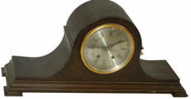 Herschede tambour. Case needs cleaning and polish, otherwise very nice. — Antique Clocks Price Guide