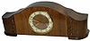 Gustav Becker Art Deco Tambour in a very large case, 25.5" wide, 9 inches tall. Made of light walnut veneer.