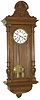 Gustav Becker Vienna Regulator in a 3/4 size walnut case that was restored years ago. As headpieces go, this one is different, carved and etched, and we feel is original to this case.