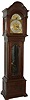 Tall clock made by, "The Frank Herschede Co., Cincinnati", ca prior to 1902. The solid mahogany case was made in a Cincinnati, Ohio cabinet shop.