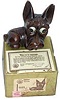 Oswald novelty clock, ca 1960. This guy has a 6 inches high composition case and is a Scotty dog.