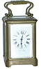 Petite French carriage clock, ca 1890. 8-day time only movement, crown wheel escapement, signed "Made in France"; good running condition.