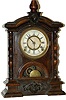 H.J. Davies shelf clock. Successor to the George Jones Co. Davies continued the tradition of making clocks just a little different than most.
