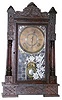 Gilbert Clock Co. walnut mantle clock, "Prince", ca. 1891.