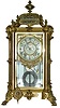 Ansonia Clock Co. crystal regulator, "Excelsior", ca. 1904.