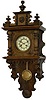 German open swinger in a 35 inches high dark oak case. The case is made so that the entire board below the movement is removable.