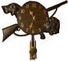 Waterbury Clock Co. large carved clock, ca 1920.