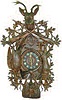 German Black Forest cuckoo clock, ca. 1890.