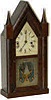 Steeple clock, "Made and Sold by Terry and Andrews, East Bristol, Conn. Patent Spring Brass 30 hour Clocks", copied from the full inside label.