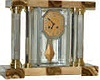 French Art Deco Chrome and Marble Clock, ca 1930's.