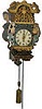 Dutch Friesland Stoelkolk wall clock, ca 1725 to 1800.