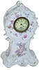 New Haven miniature china clock, ca 1900.