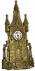 French bronze, castle motif, simulated stone structure and tile roof, towering high at 17 inches. Ancient kings built towers like this to hide their 4th wife from their 5th wife.